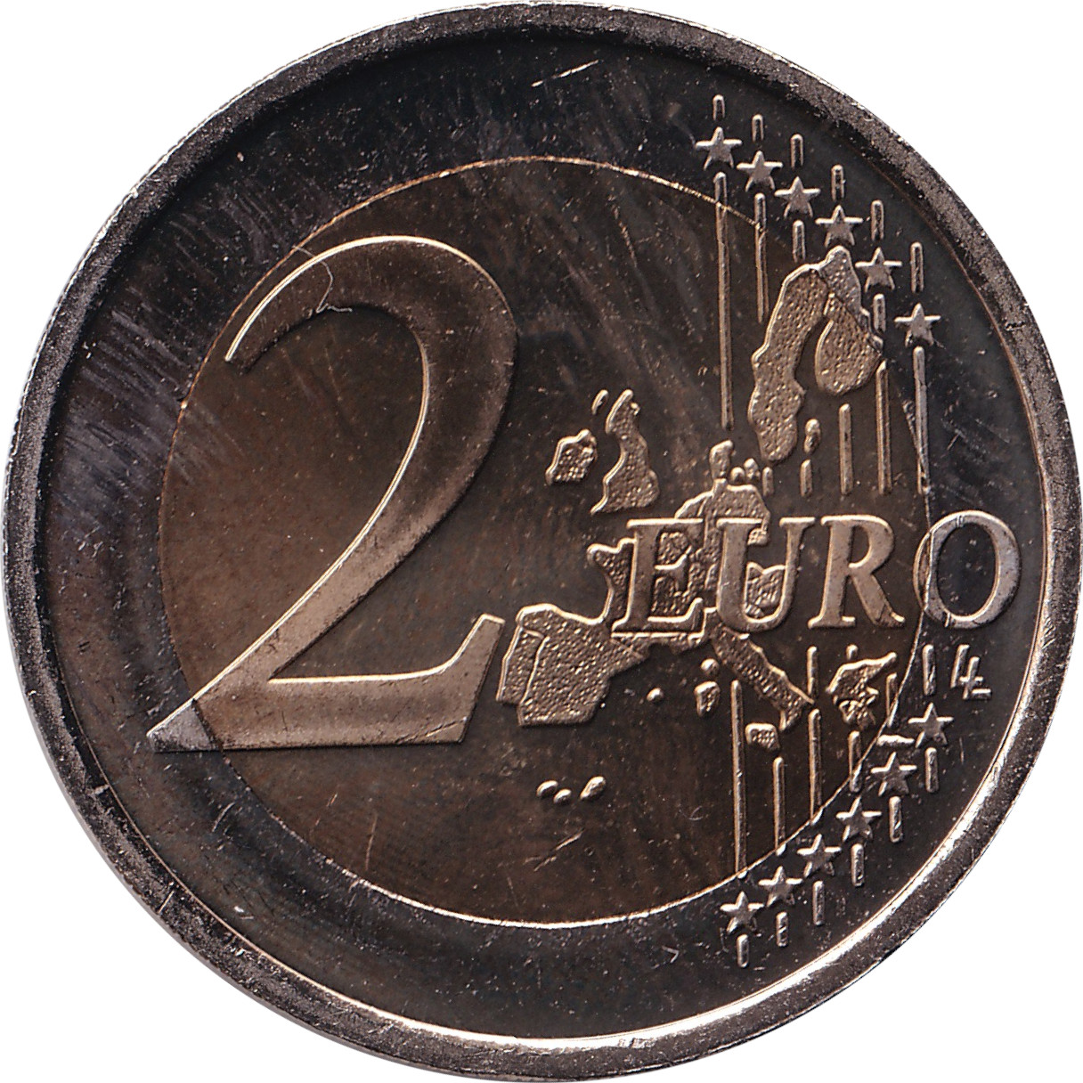 2 euro -  Lire irlandaise • Carte éclatée