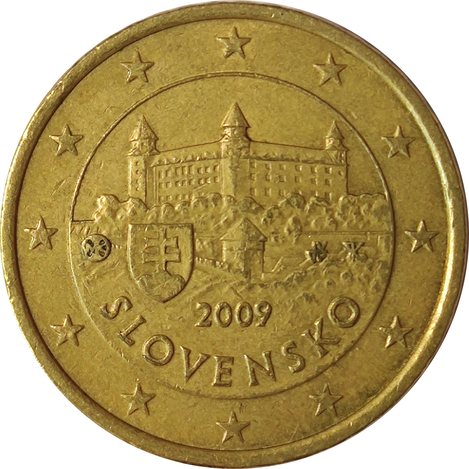 50 eurocents - Château de Bratislava