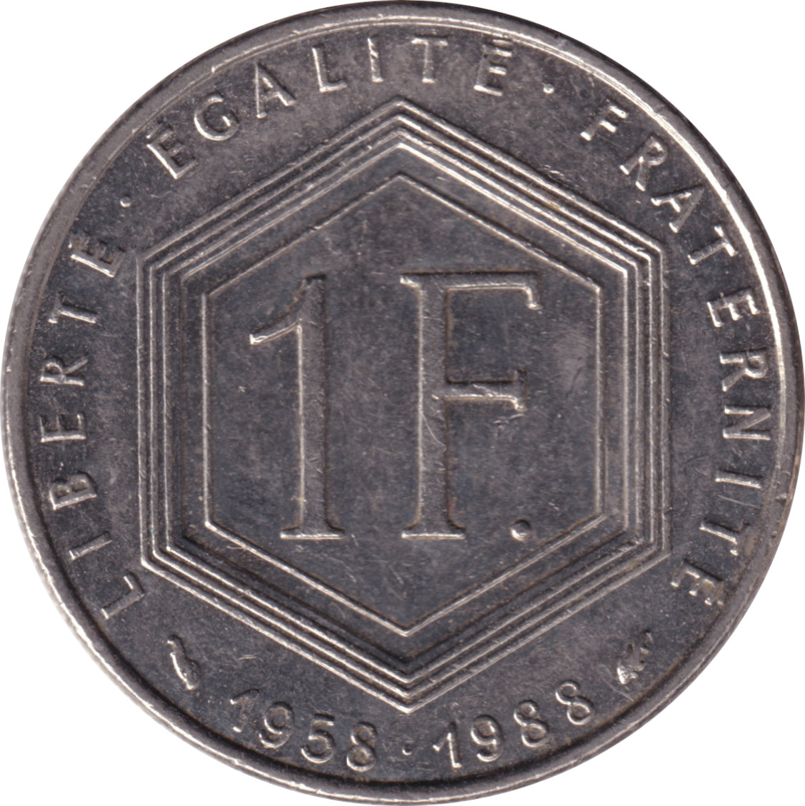 1 franc - Charles De Gaulle - 40 years - Légère