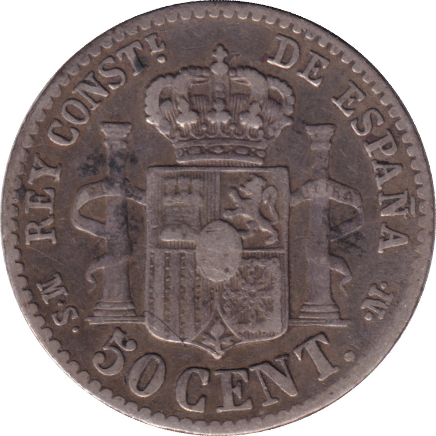 50 centimos - Alphonse XII