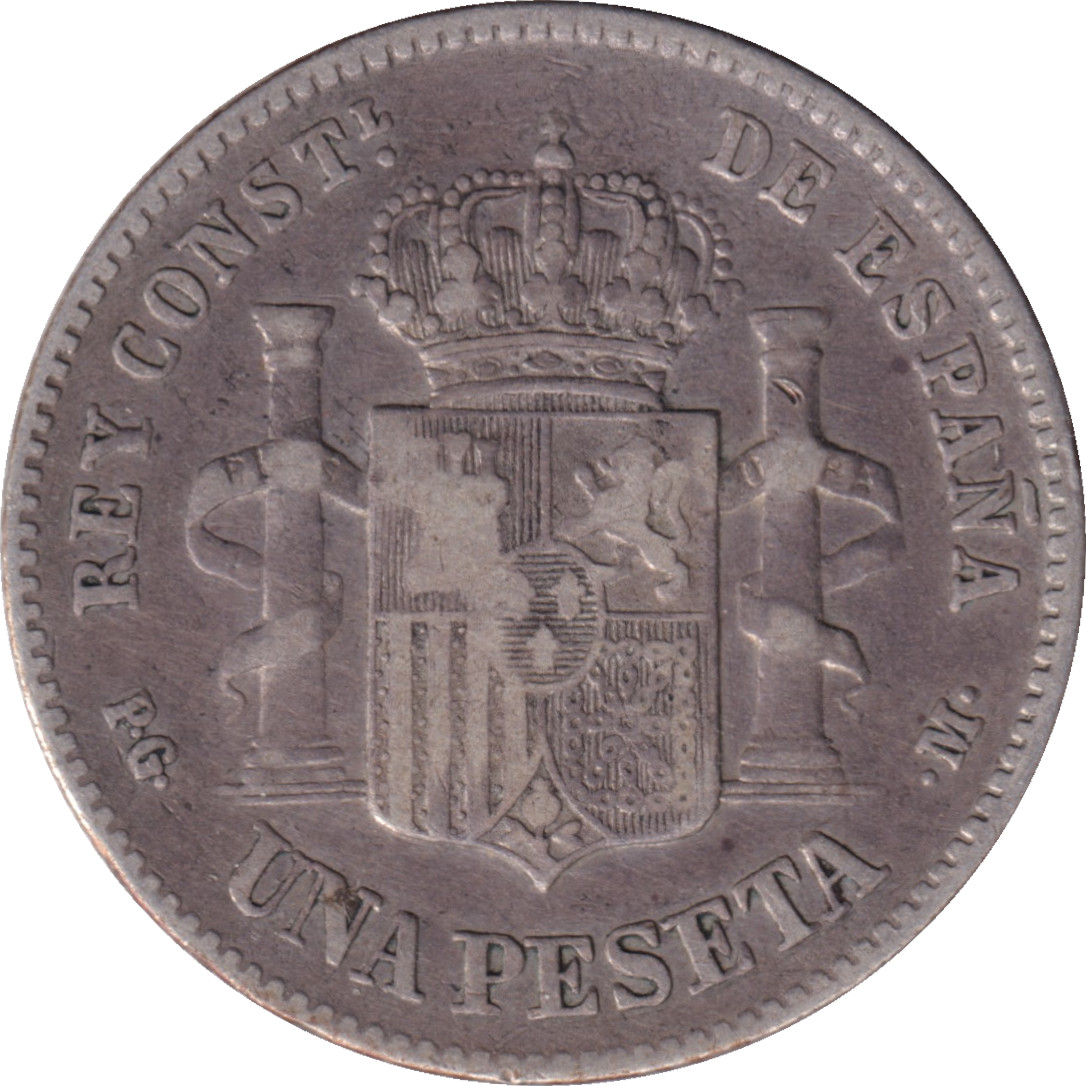 1 peseta - Alphonse XIII - Buste juvénile