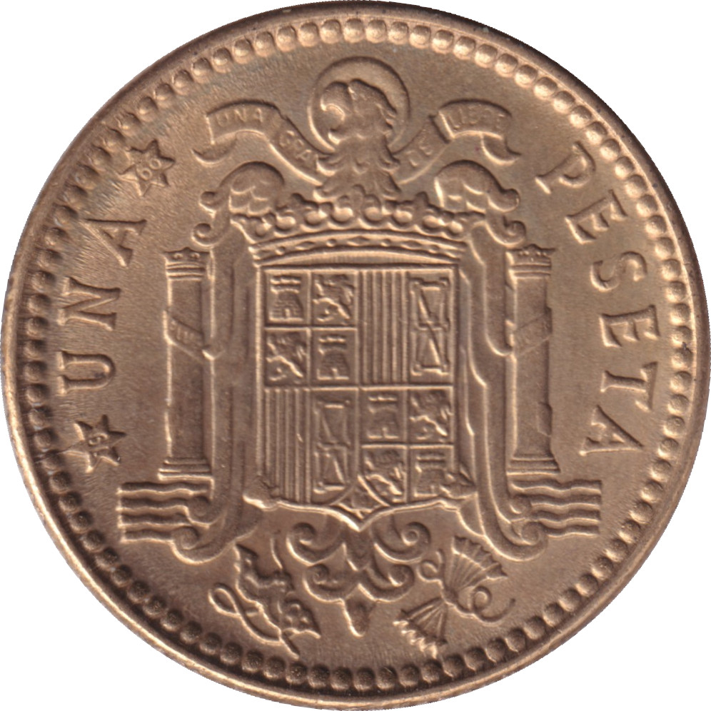1 peseta - Franco - First head