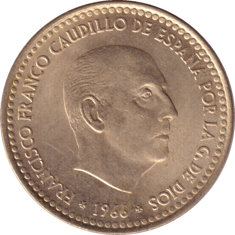 1 peseta - Franco - Second head