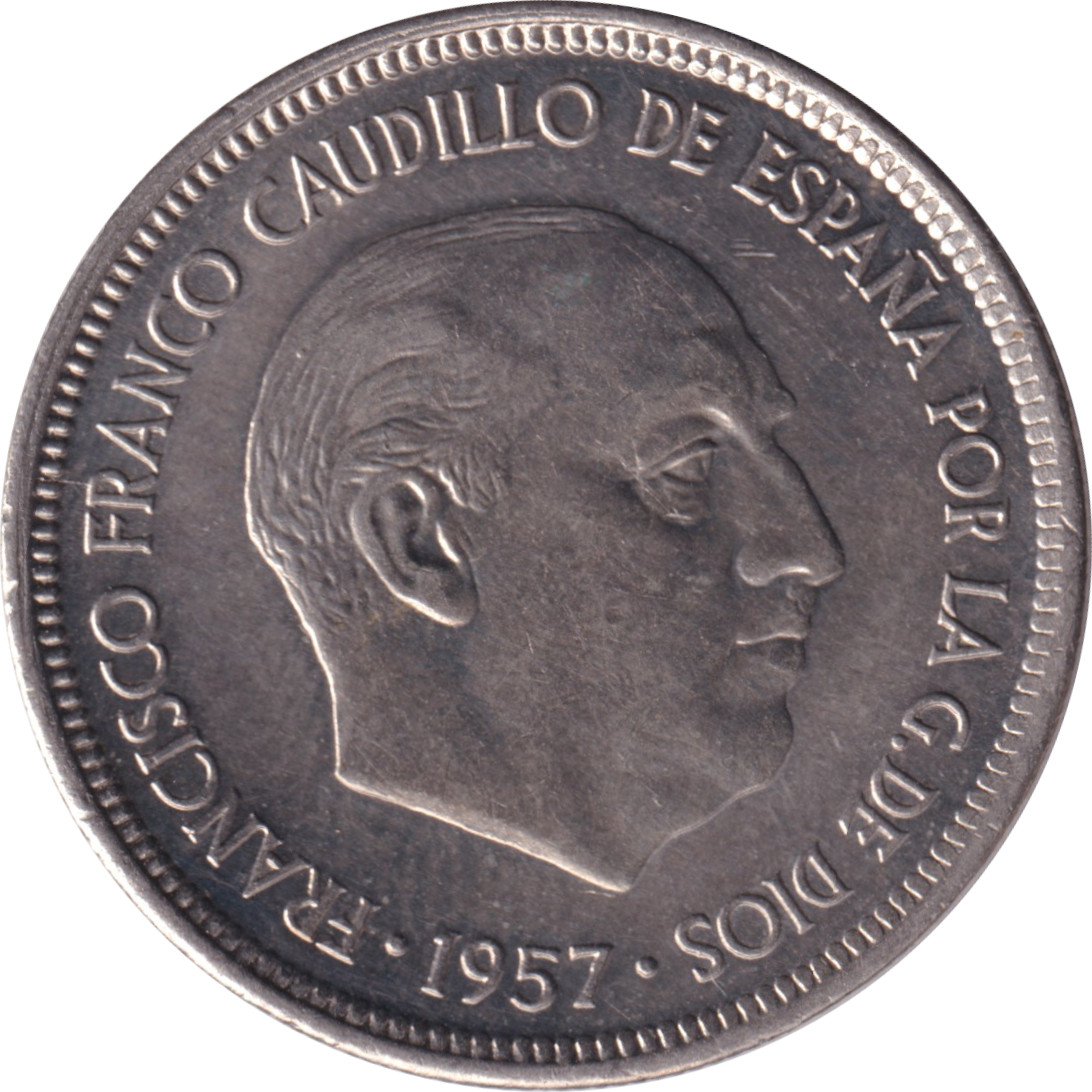 5 pesetas - Franco - Aigle