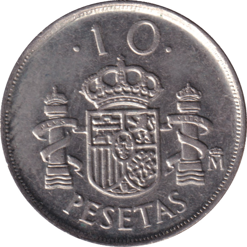 10 pesetas - Juan Carlos I - Tête mature - 10 PESETAS