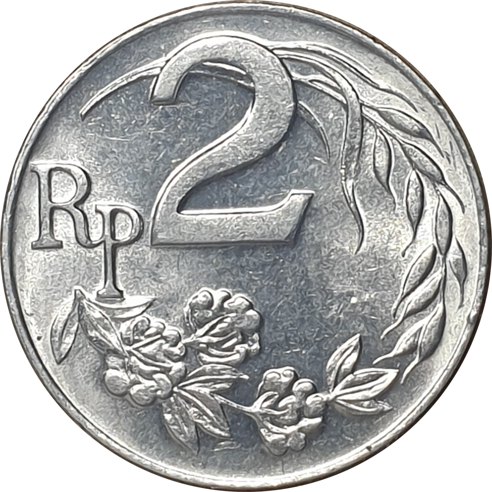 2 rupiah - Rice and Cotton