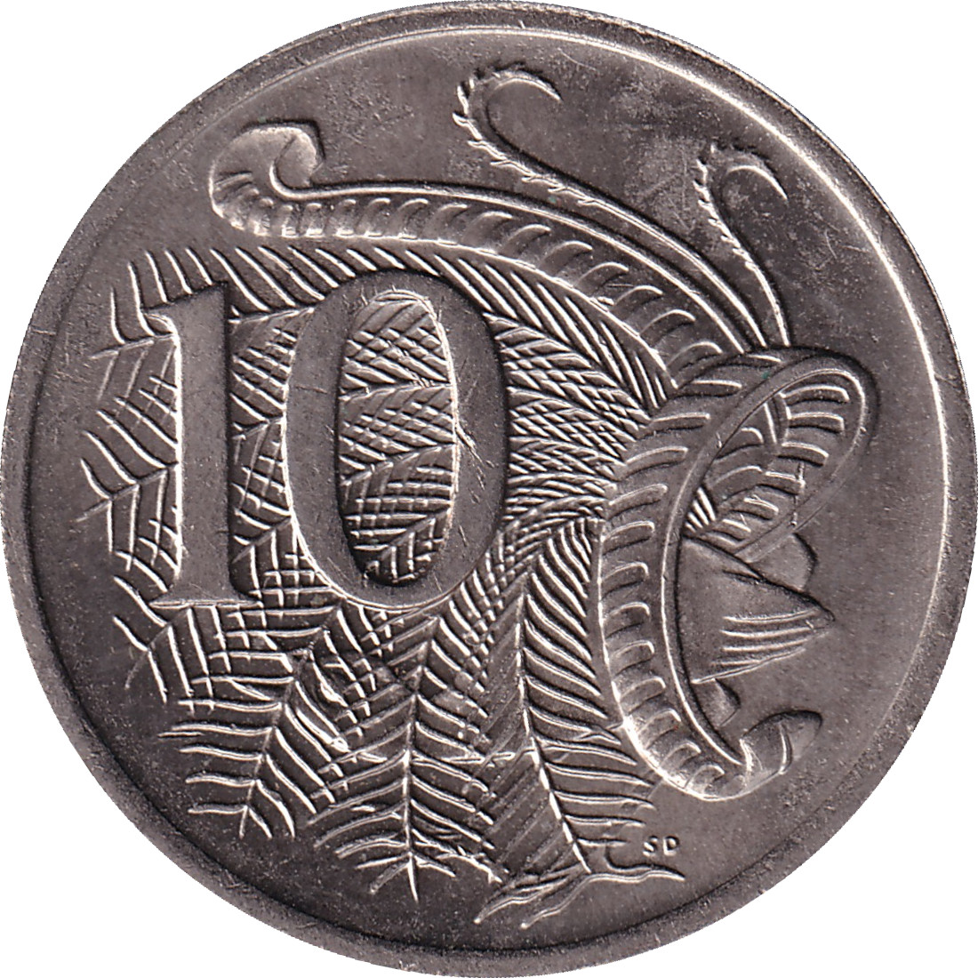 10 cents - Elizabeth II - Buste mature