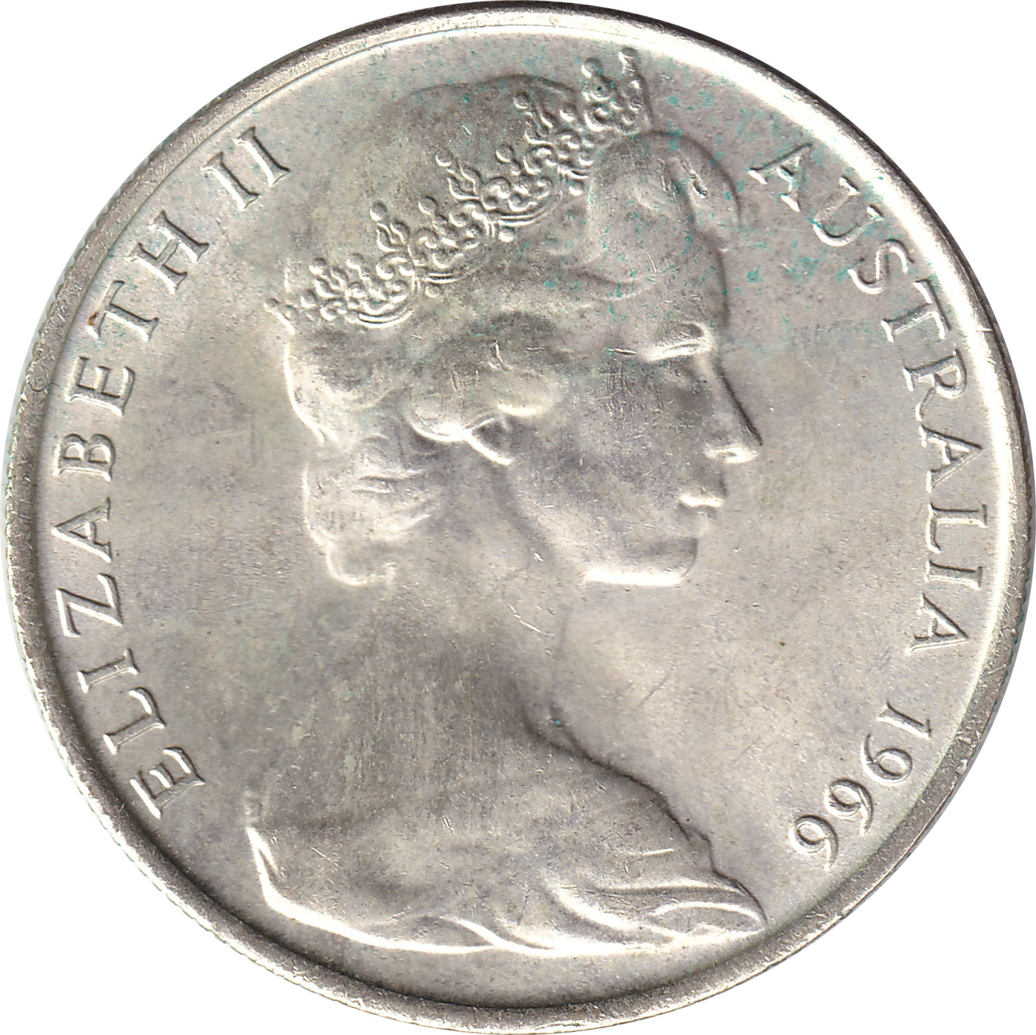 50 cents - Elizabeth II - Buste mature - Ronde