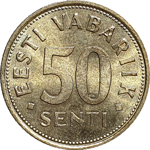 50 senti - Estonian Shield