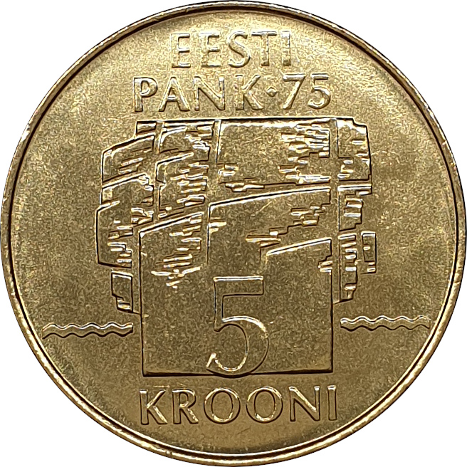 5 krooni - Banque d'Estonie - 75 ans