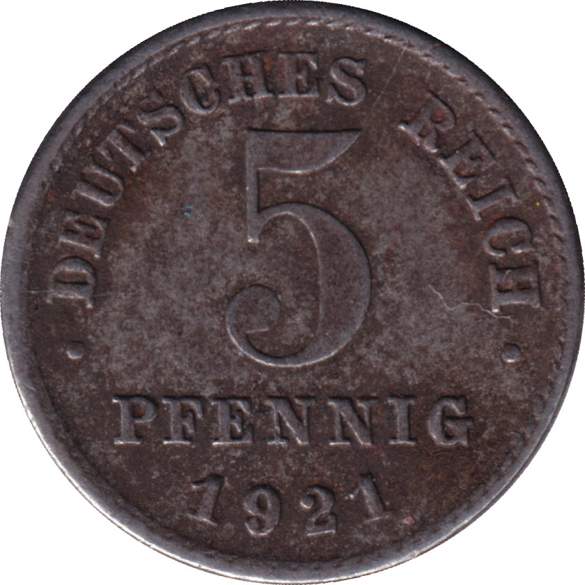 5 pfennig - Guillaume II - Type 2