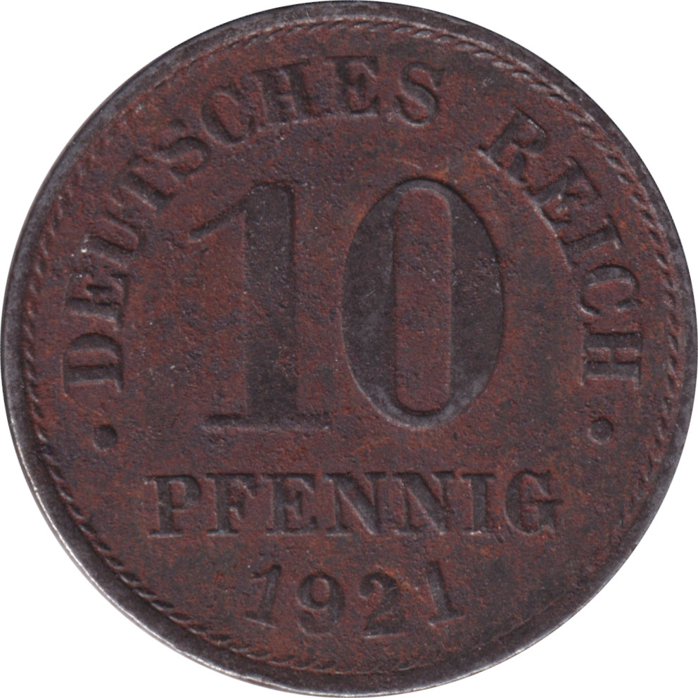 10 pfennig - Guillaume II - Type 2