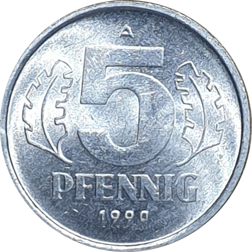 5 pfennig - Emblême - Petit emblême