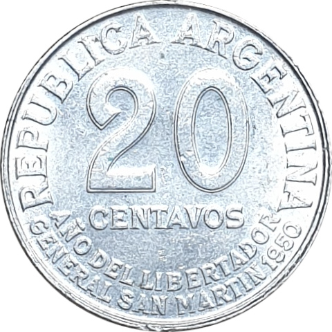 20 centavos - Jose de San Martin - Año del Libertador