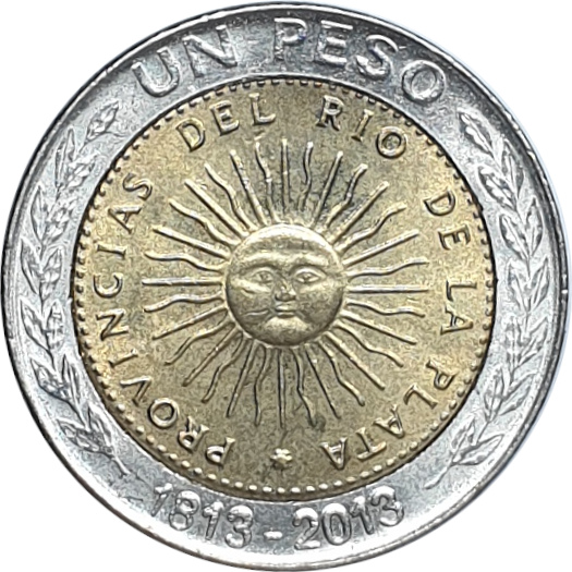1 peso - Soleil - Grand emblême