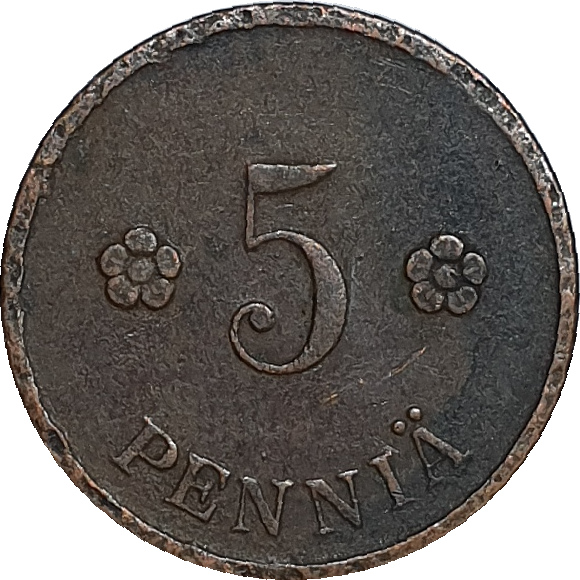 5 pennia - Lion héraldique