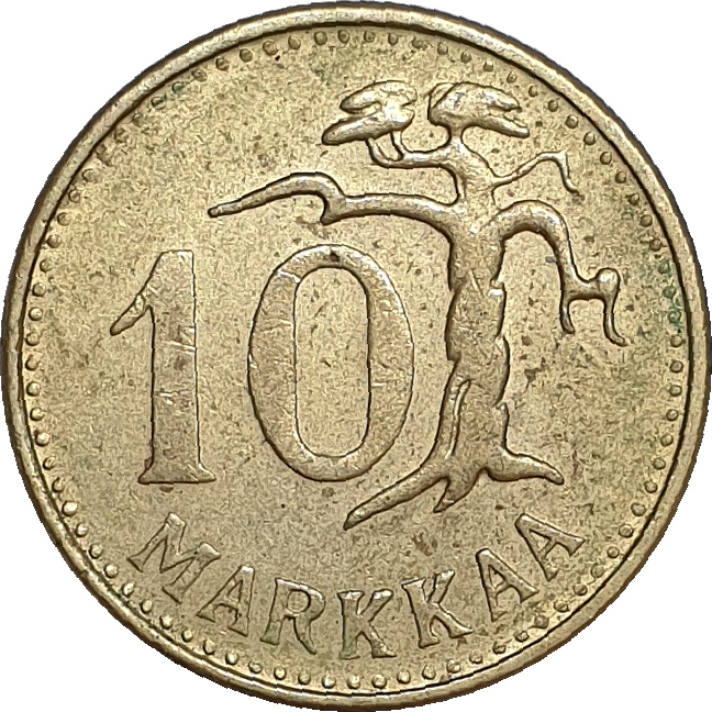 10 markkaa - Lion héraldique