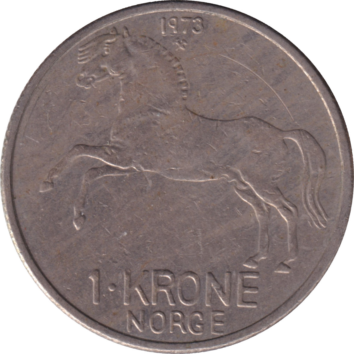 1 krone - Olaf V - Cheval