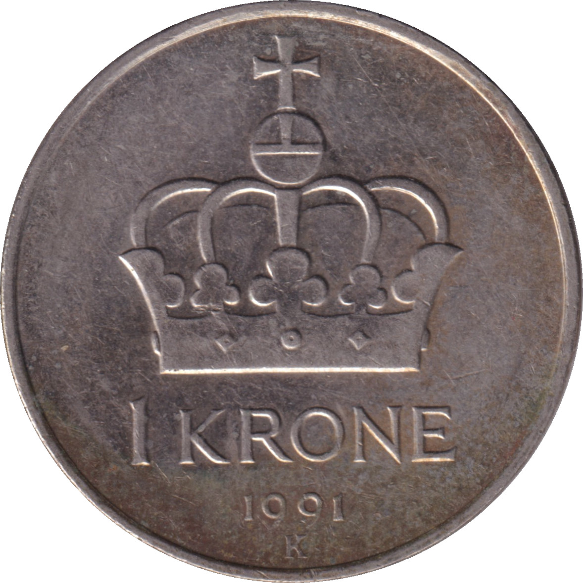 1 krone - Olaf V - Couronne