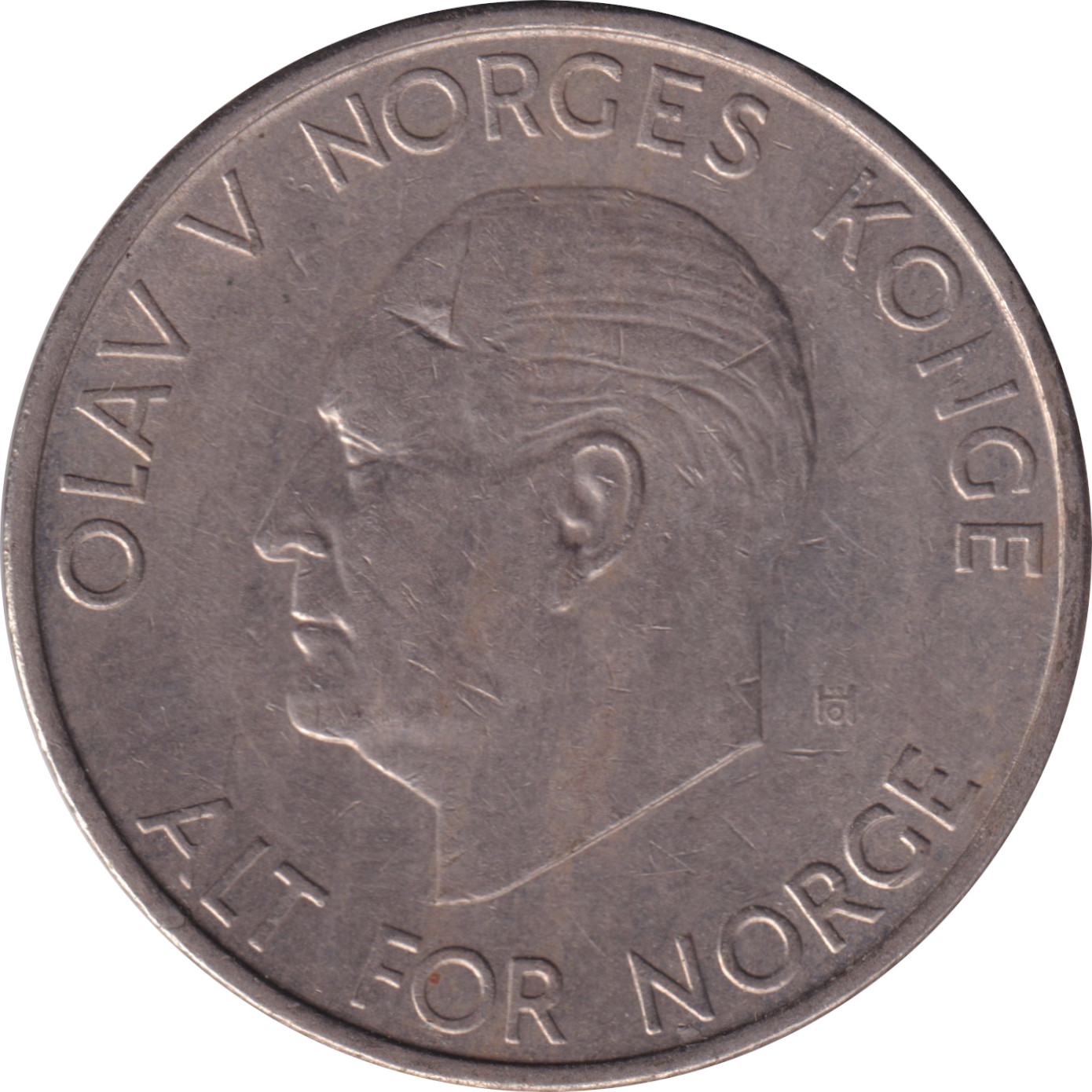 5 kroner - Olaf V - Tête mature