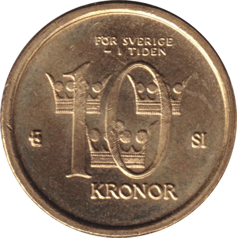 10 kronor - Charles XVI - Old head