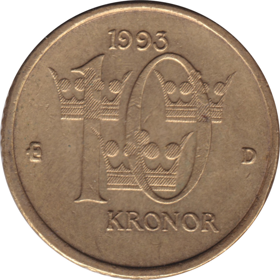 10 kronor - Charles XVI - Tête mature