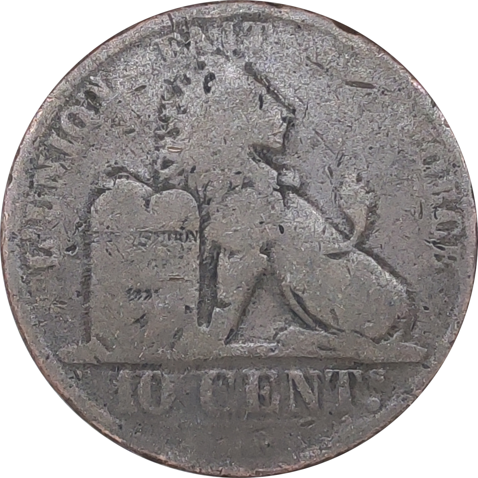 10 centimes - Leopold I - Grand module