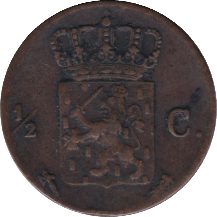 1/2 cent - Guillaume III - Monogramme
