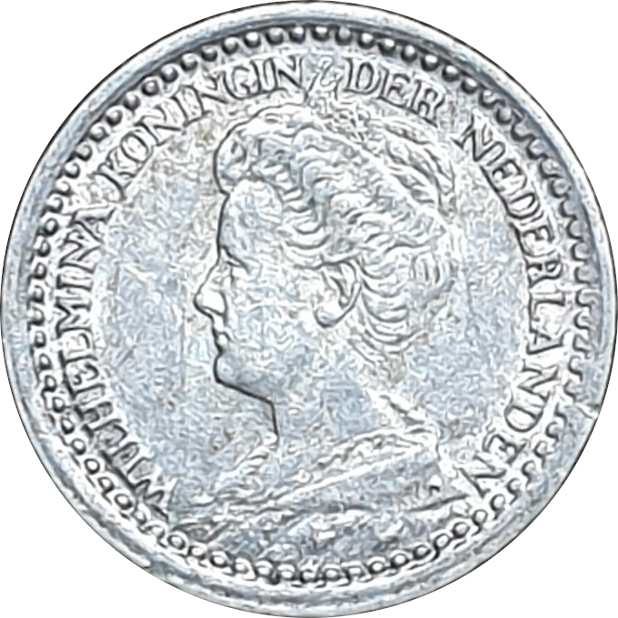 10 cents - Wilhelmina I - Mature bust