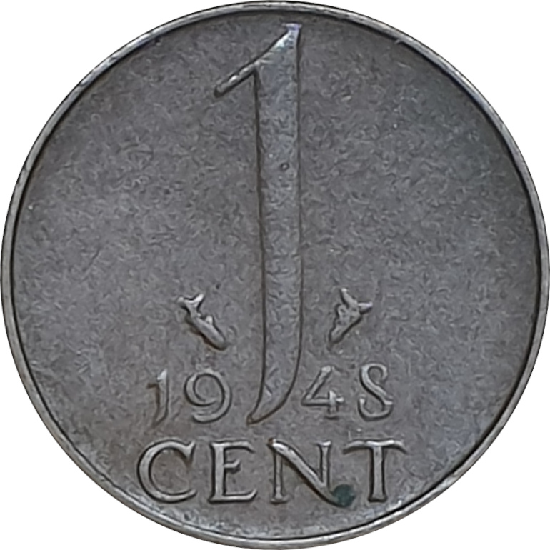 1 cent - Wilhelmina I - Old head