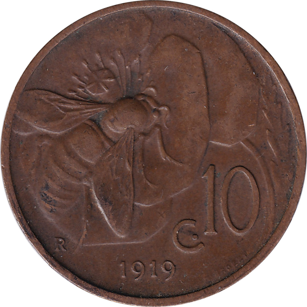10 centesimi - Victor Emmanuel III - Abeille