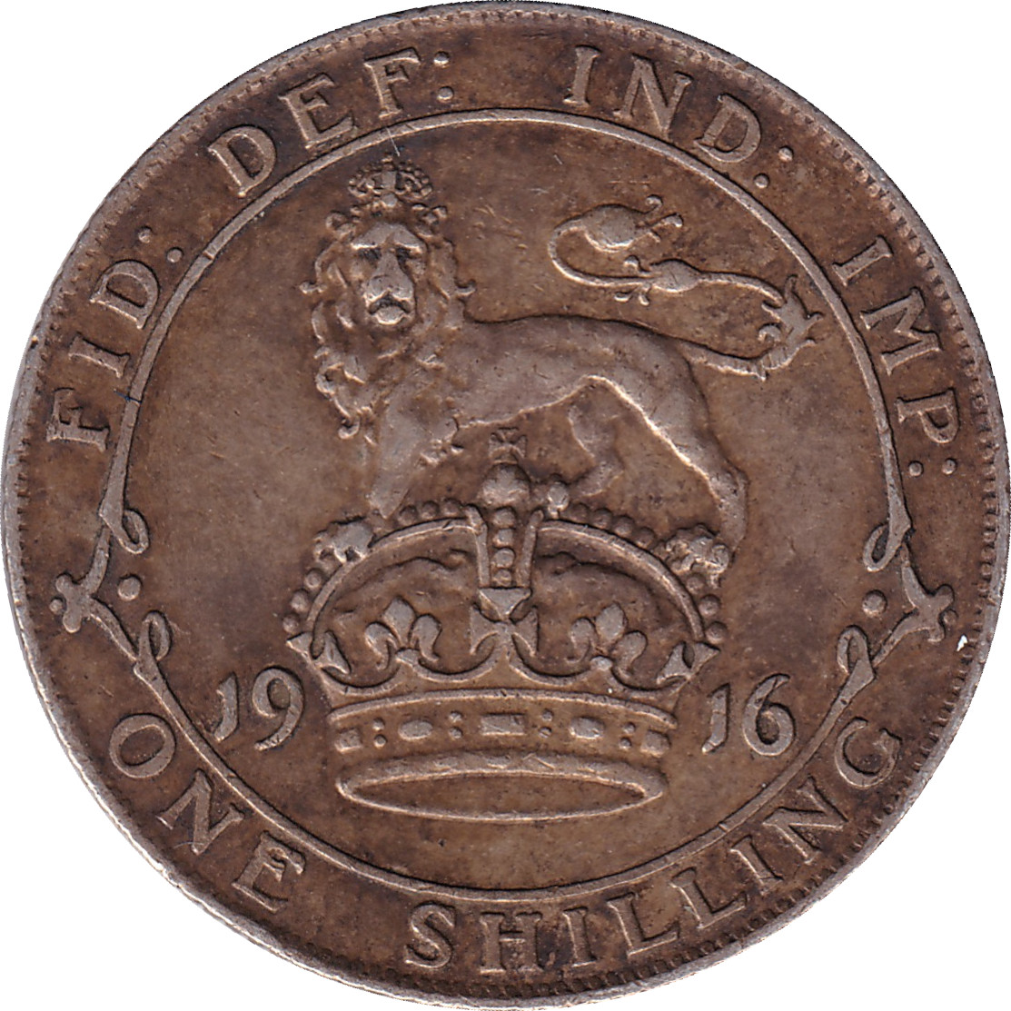 1 shilling - Georges V - Lion et couronne