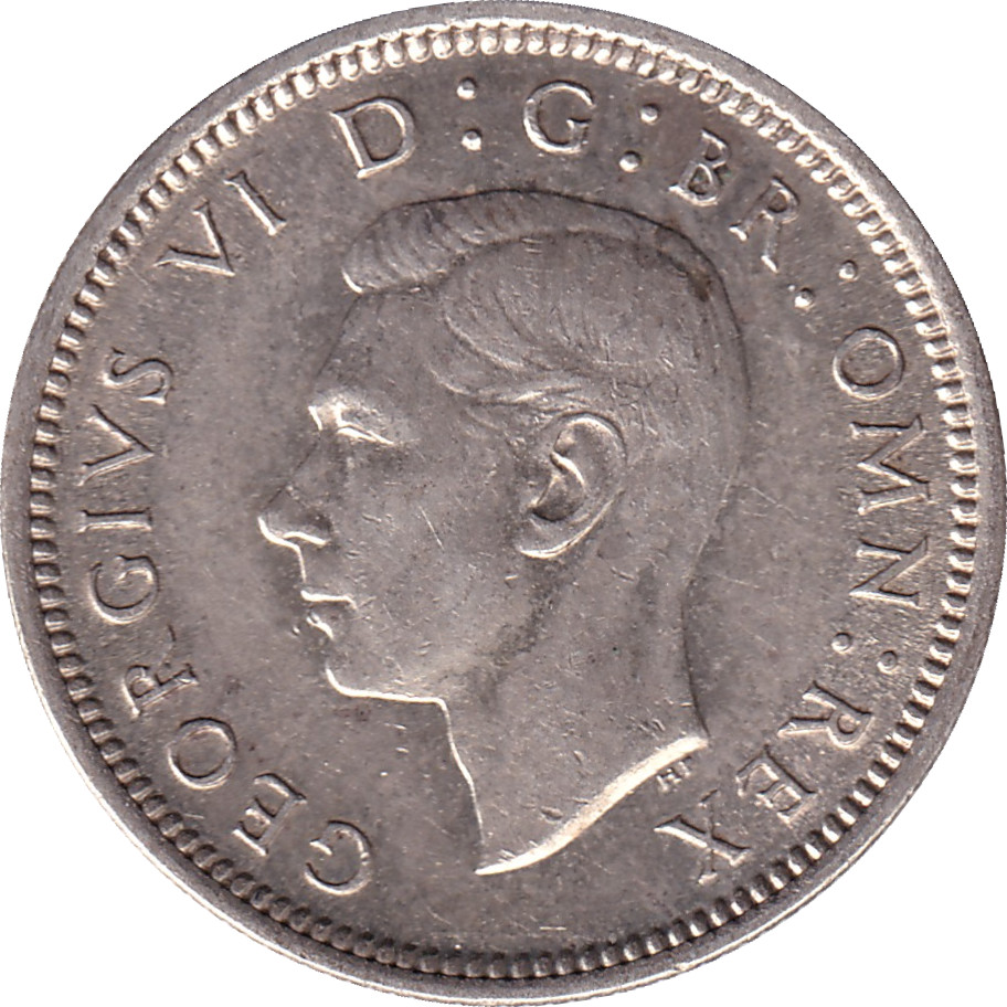6 pence - George VI - Premier monogramme