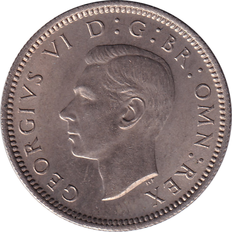 6 pence - George VI - Premier monogramme