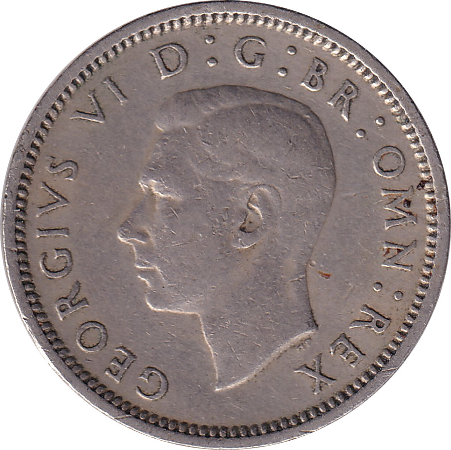 6 pence - George VI - Second monogramme