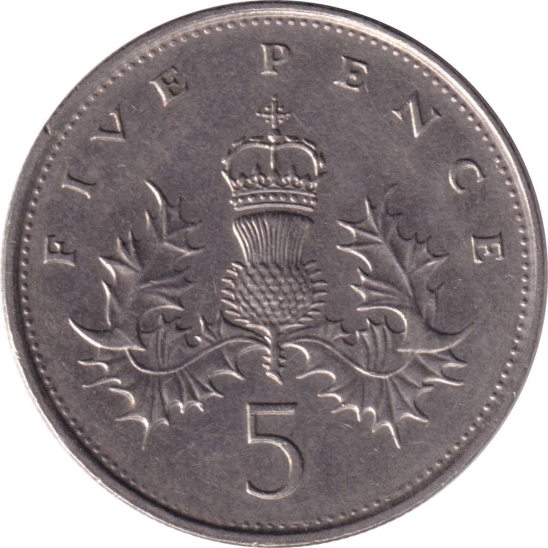 5 pence - Elizabeth II - Tête mature - Grand module