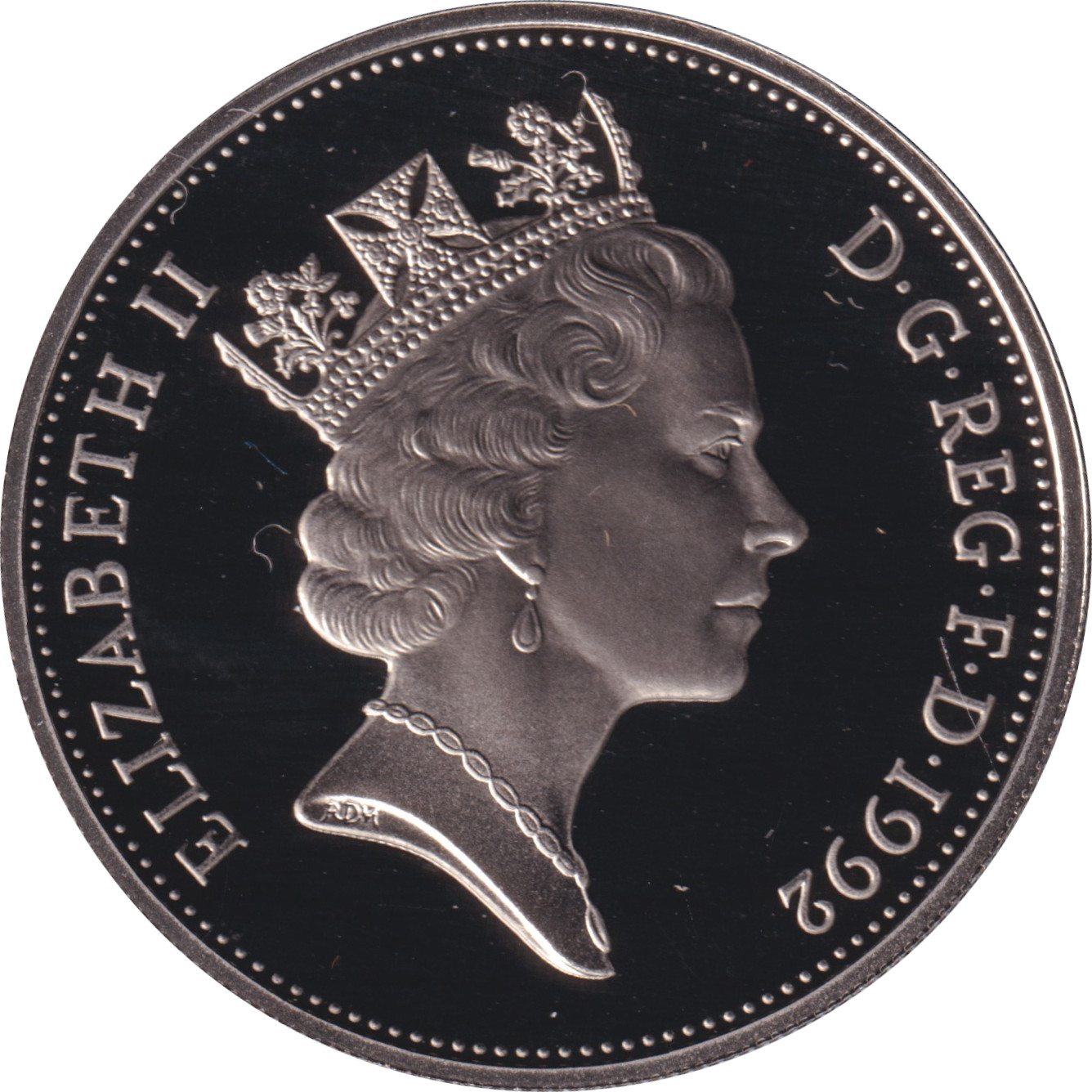 10 pence - Elizabeth II - Tête mature - Grand module