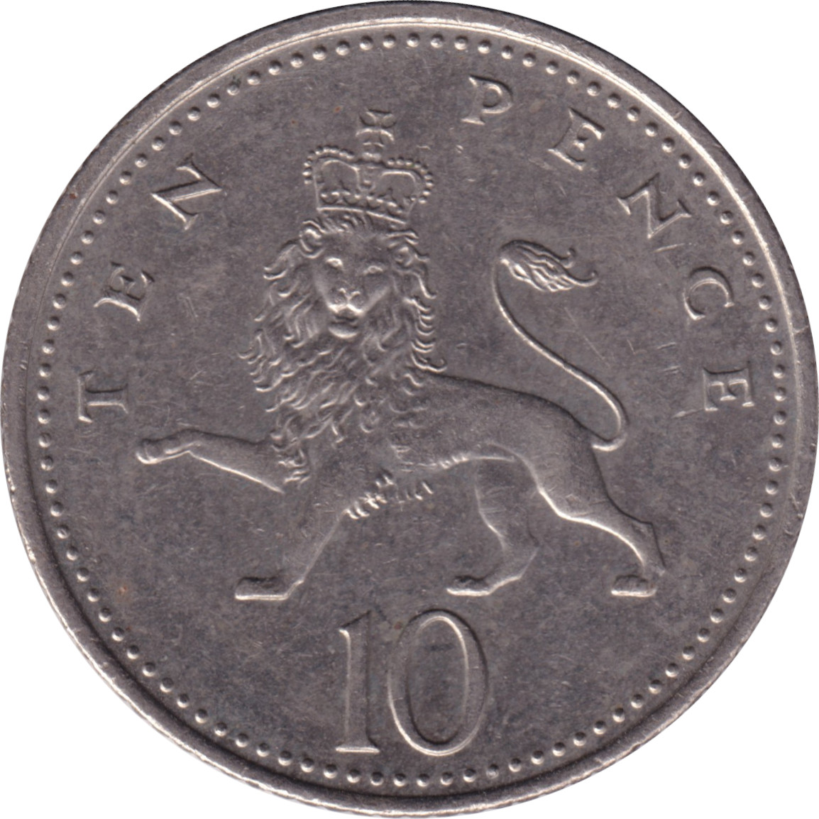 10 pence - Elizabeth II - Tête mature - Petit module