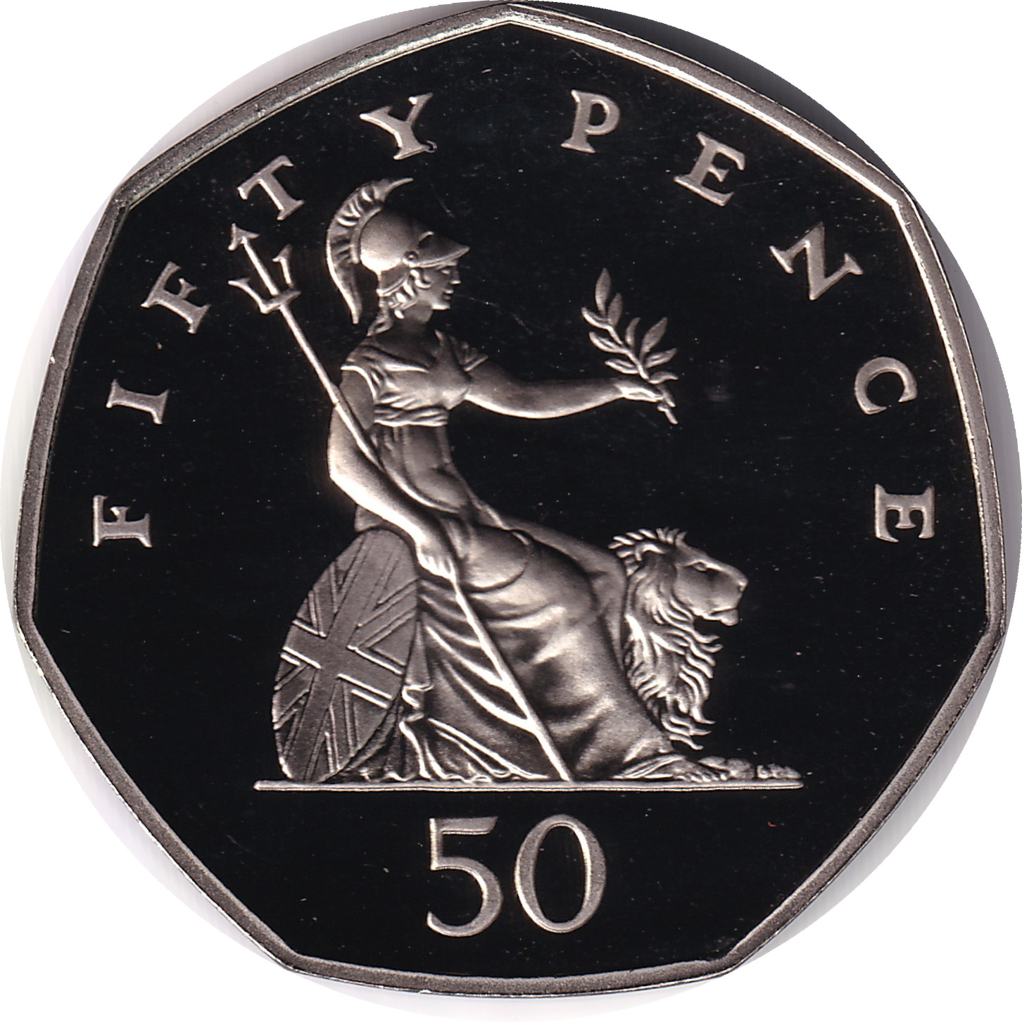 50 pence - Elizabeth II - Tête mature - Grand module