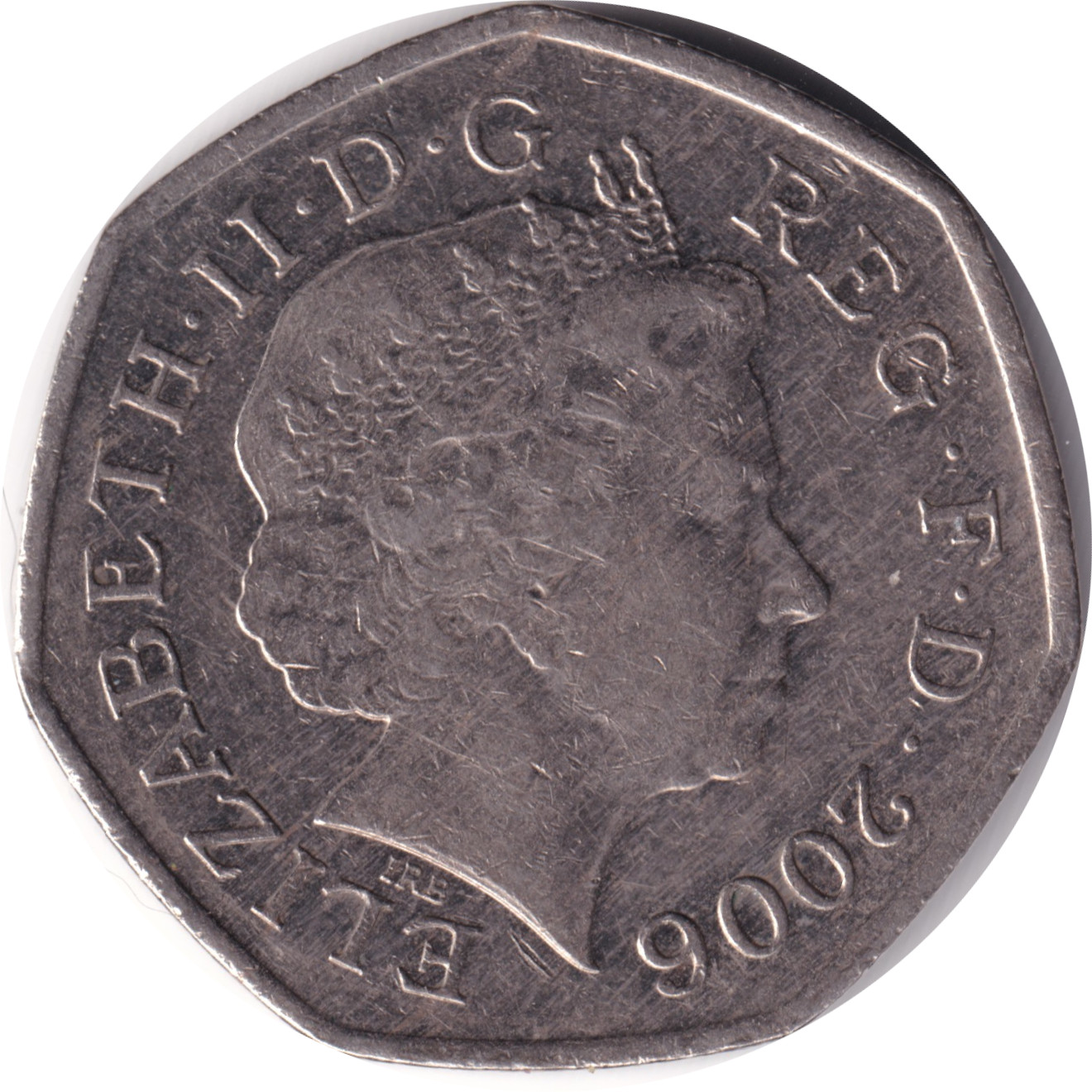 50 pence - Elizabeth II - Tête agée - Britannia