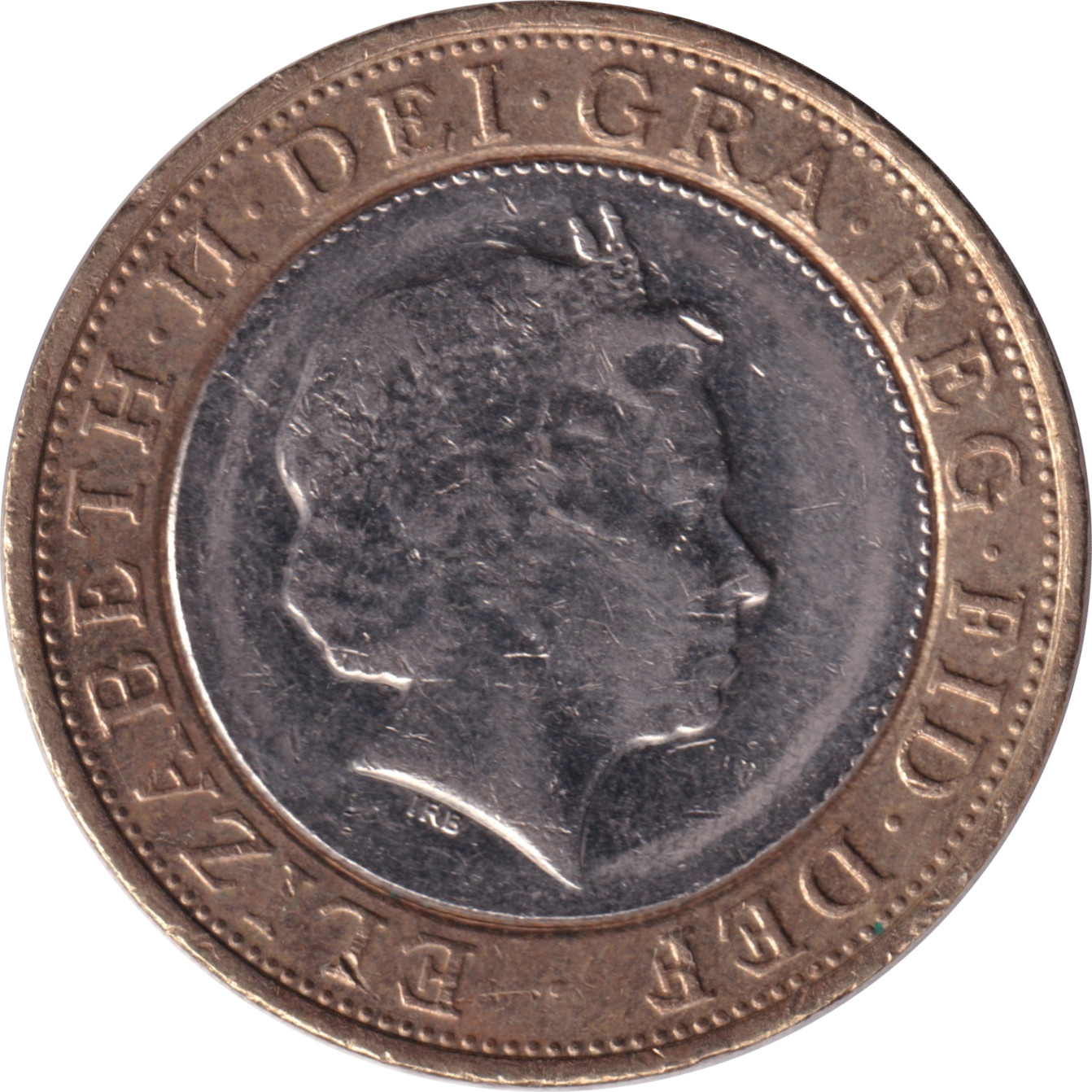 2 pound - Elizabeth II - Tête agée