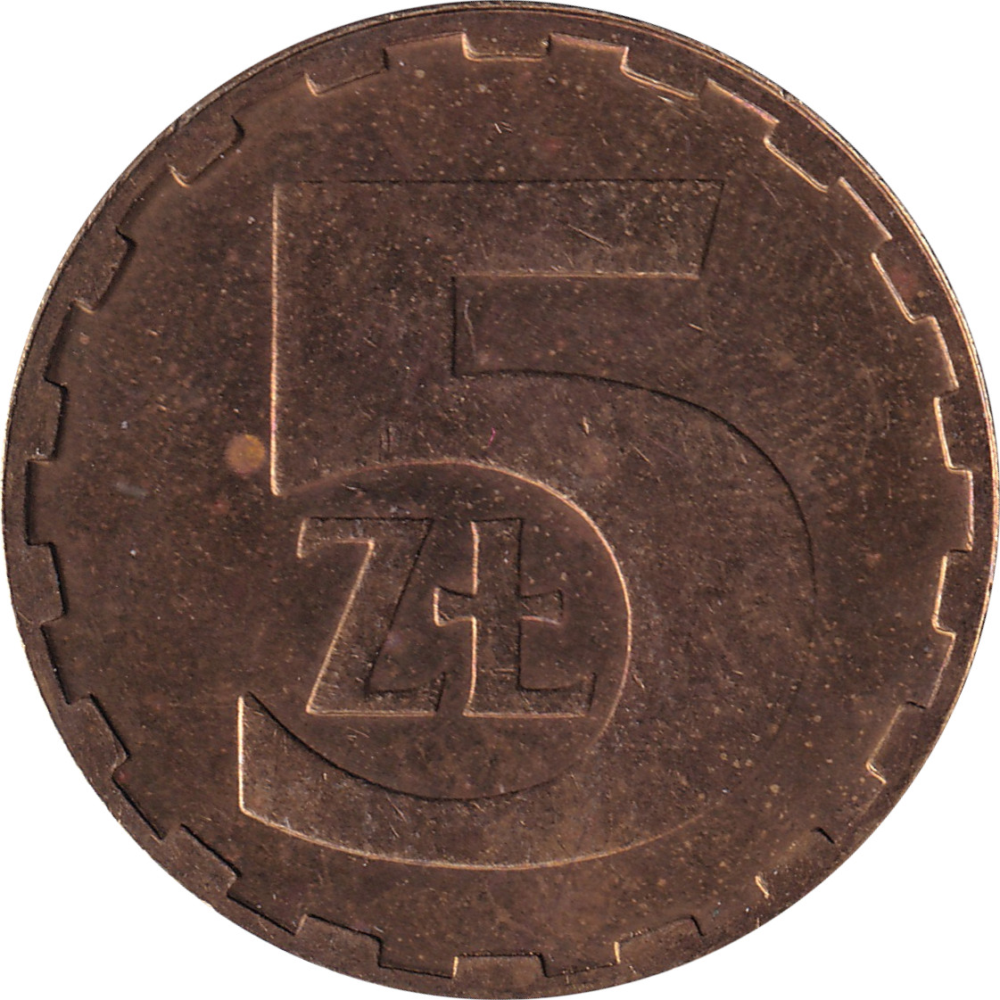 5 zlotych - République populaire - Revers simple - Type 2