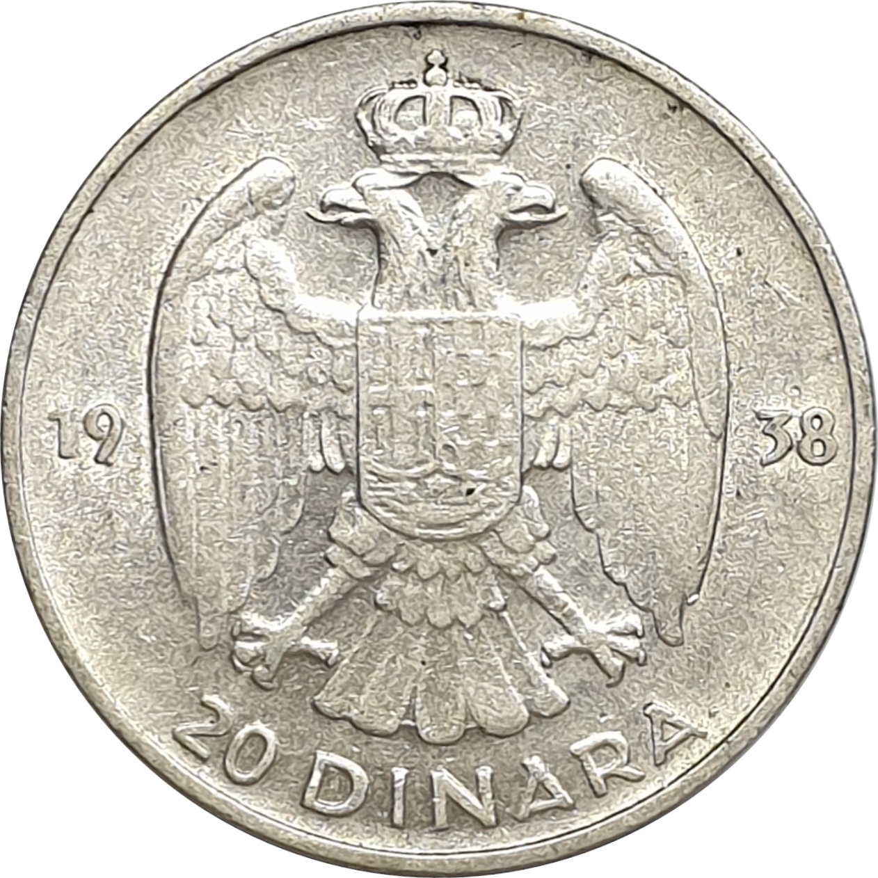 20 dinara - Tête mature - Argent 750‰