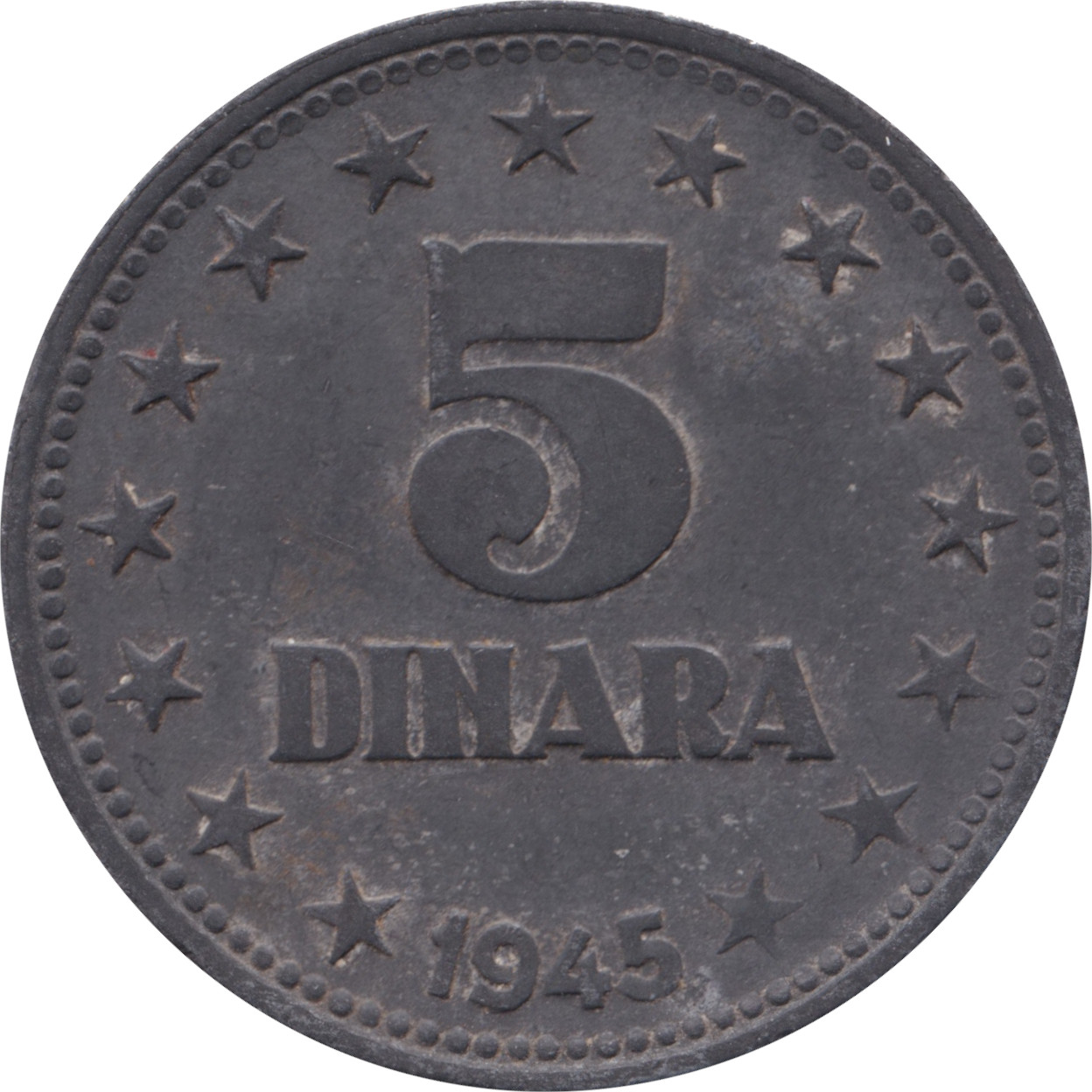 5 dinara - Emblème - Zinc