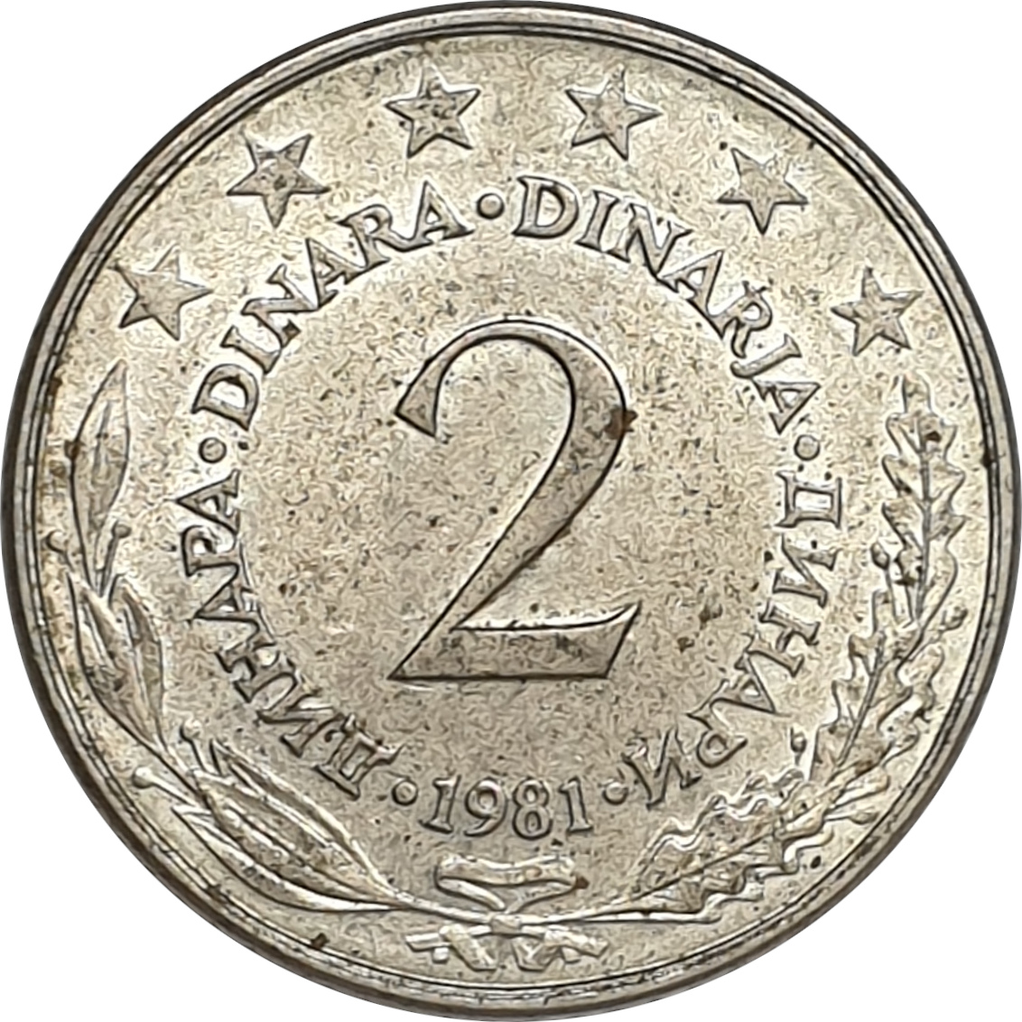 2 dinara - Emblème - Type régulier