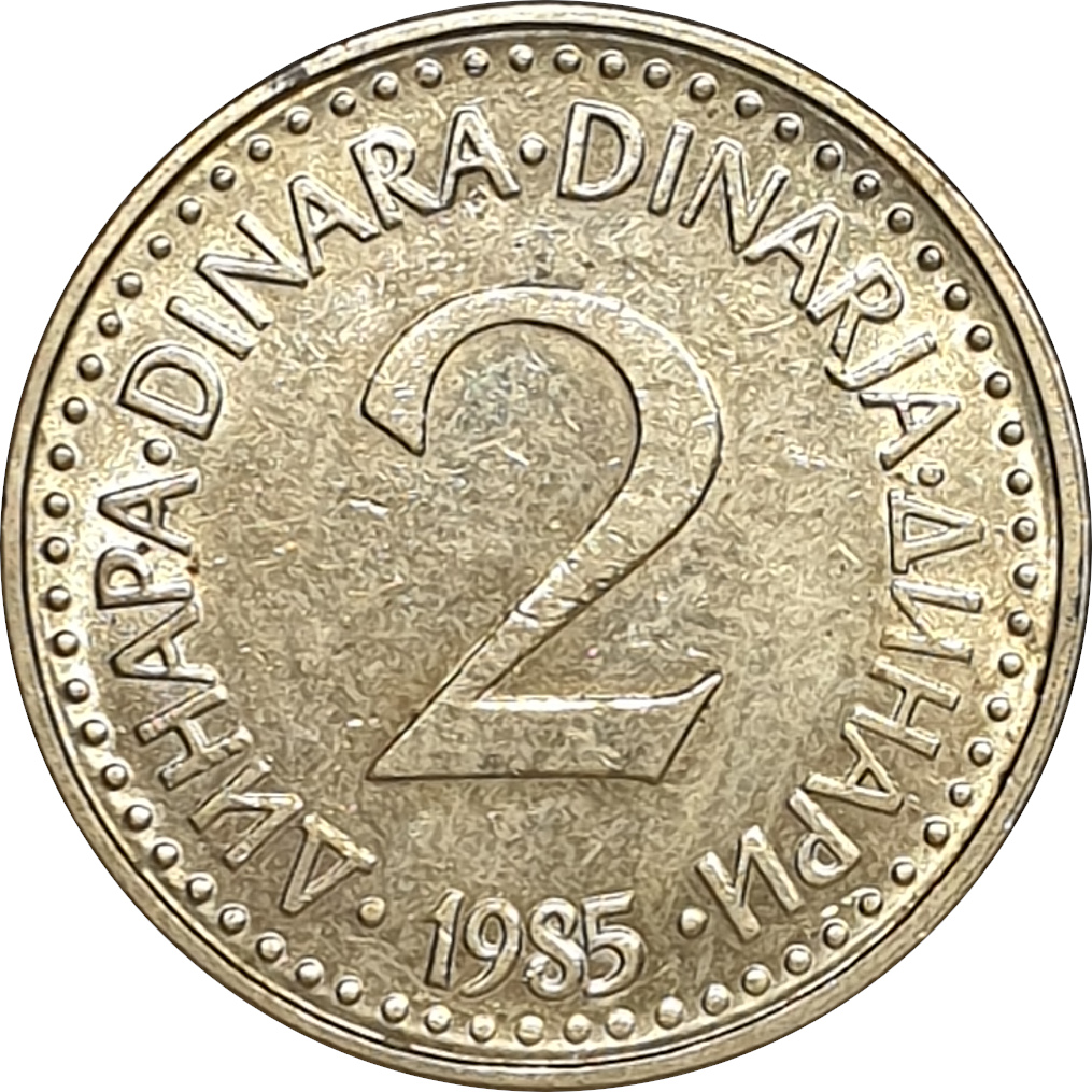 2 dinara - Emblème - Série 1982