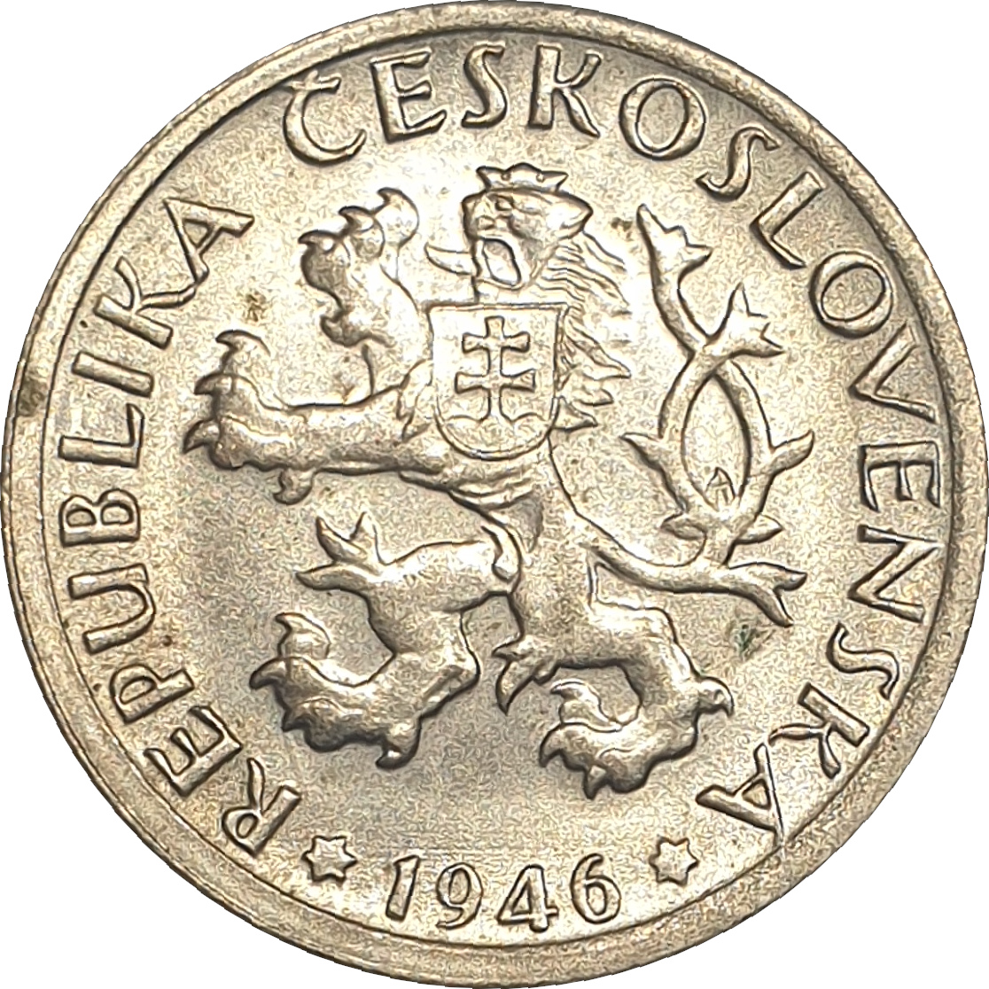 1 koruna - Lion héraldique