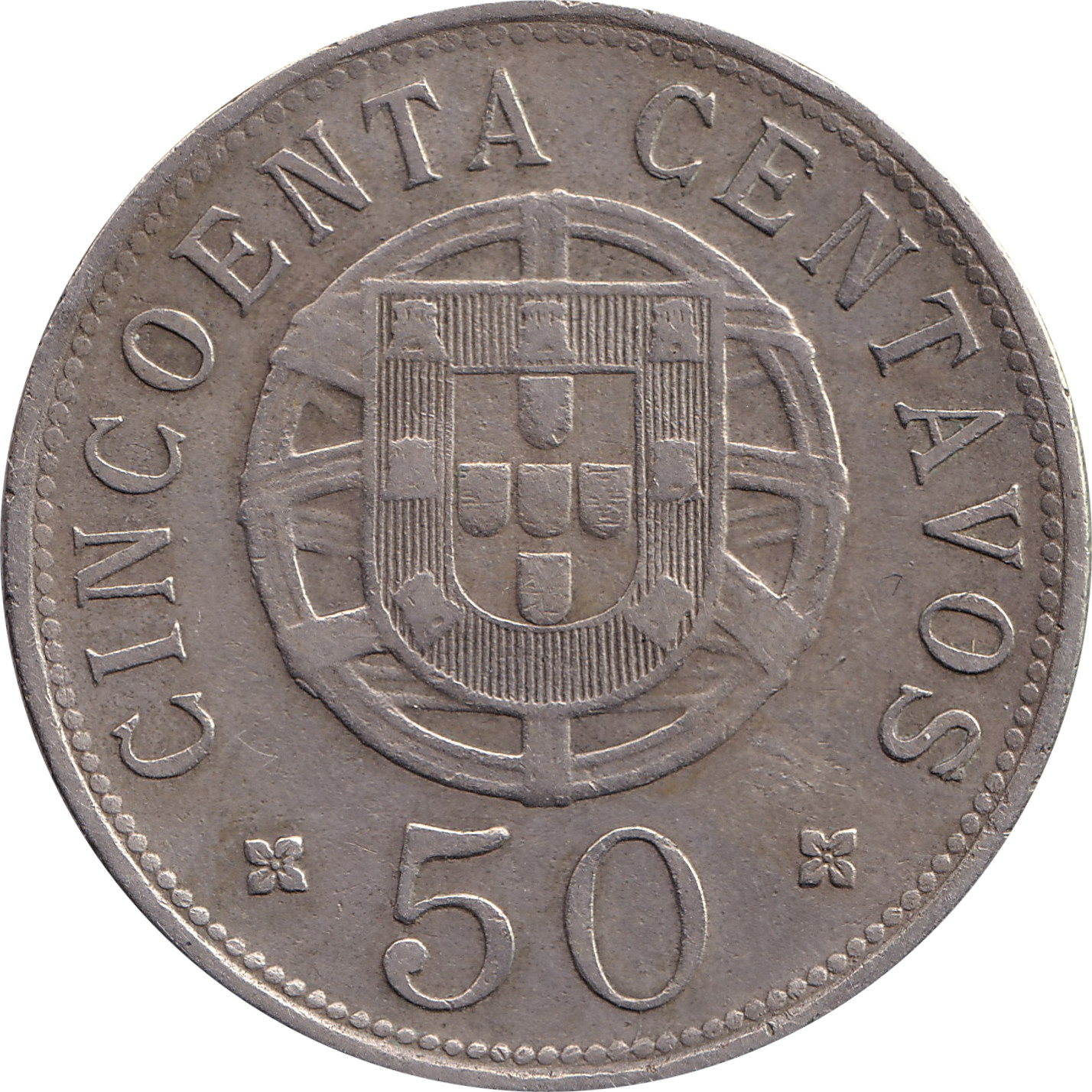 50 centavos - Liberty and shield - CINCUENTA CENTAVOS