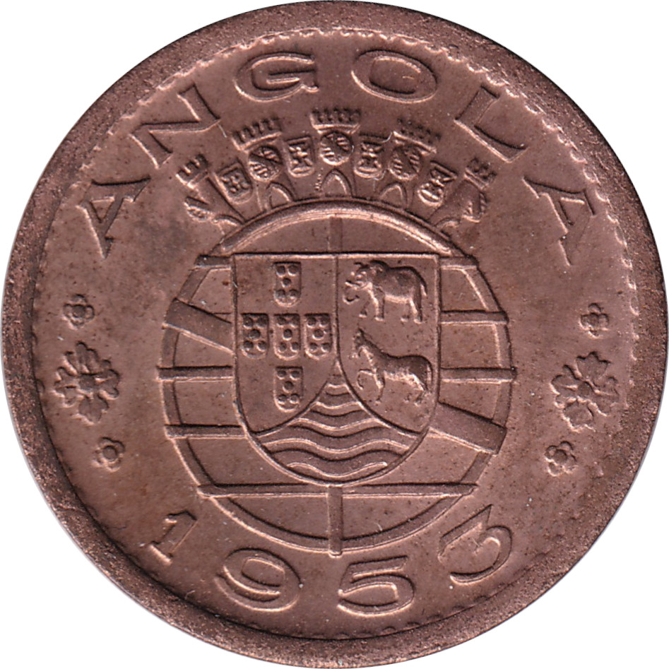 50 centavos - Blason - ANGOLA - Bronze