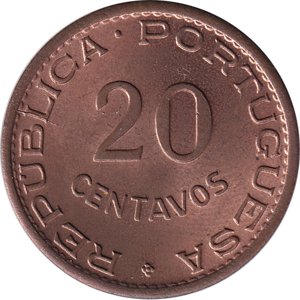 20 centavos - Colonia de Mocambique - Petit blason - Petit module